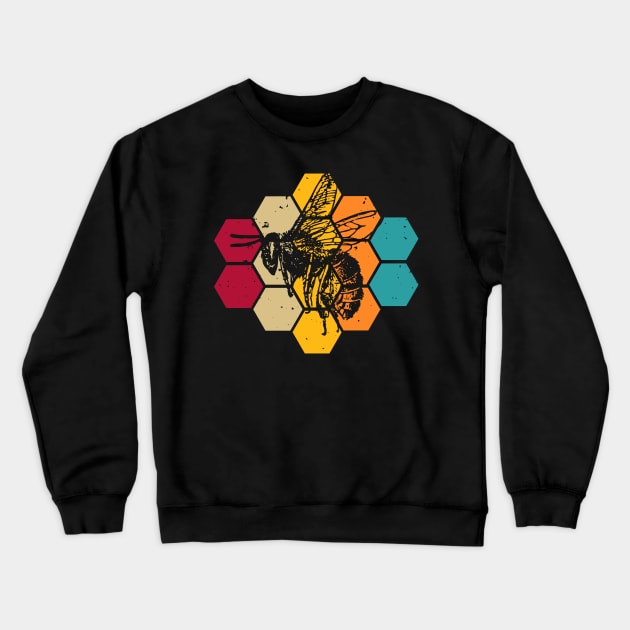 Bee Retro look Crewneck Sweatshirt by MaikaeferDesign